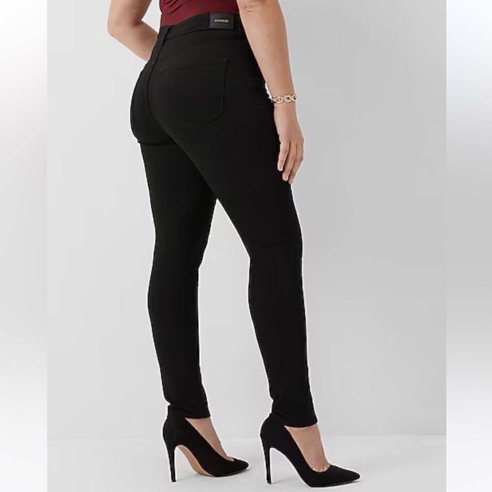 Express Black Wash Skinny High Rise Jeans